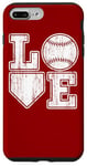 Coque pour iPhone 7 Plus/8 Plus Plaque vintage Love Baseball Mom Home pour amateurs de baseball