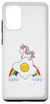 Coque pour Galaxy S20+ Œuf au plat licorne pour garçons, filles, femmes, enfants, adolescents, arc-en-ciel