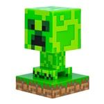 Paladone Lampe à icônes 3D Minecraft Creeper BDP | Veilleuse ou lampe de bureau pixelisée verte sous licence officielle | Idée cadeau unique pour les joueurs | Propulsée par 2 piles AAA, PP6593MCF