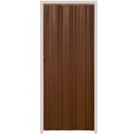 Porte accordeon pliante PVC salle de bain extensible coulissante largeur 80 cm marron