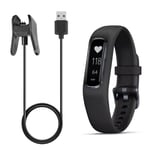 Garmin Vivosmart 4 kellolle1m USB lataus ja data adapetri - Musta