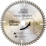 TCT 150mm Lame de scie circulaire 16mm alésage 60dents,Rapide Coupe fine Coupe transversale Encadrement Bois Contreplaqué MDF Placage plastique Bois d'oeuvre Stratifié.[W693]