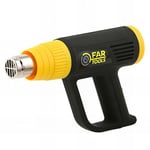 Fartools Décapeur thermique 2000W, 2 vitesses de chauffe à 80 et 600 °C, 2 vitesses de ventilation 350 et 500 l/min, livré avec 5 accessoires, câble de 2m