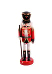 Ciao Christmas Nutcracker Toy Soldier Halberdier (24cm) Wooden Decoration with Fabric, Red/Black