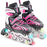 Apollo Super Blades X Pro, S, M, L, Roues LED illuminées Rollers pour Enfants idéals pour débutants, Patins à roulettes Confortables Patins Inline pour Filles et garçons