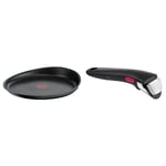 Tefal Ingenio Eco Resist Poêle à crêpe 27 cm, Fonte d'aluminium, Induction L8581004, Poignée amovible noire, Verrouillage sécurité 3 points, Garantie 10 ans, Expertise L9863302