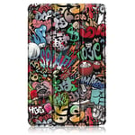 LJSM Case for Huawei MatePad 10.4" 2020 BAH3-AL00 / BAH3-W09 Ultra Thin with Stand Function Slim PU Leather Tablet Cover Skin - Graffiti