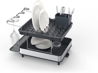 Joseph Joseph Excel - Steel 2-Tier Stainless-Steel Dish Rack for Kitchen Counter