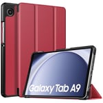 TiMOVO Coque Compatible avec Samsung Galaxy Tab A9 8,7" 2023, Étui de Protection Fin et Léger avec Dos en PC Rigide pour Samsung Galaxy Tab A9 8,7" SM-X110/X115/X117, Vin Rouge