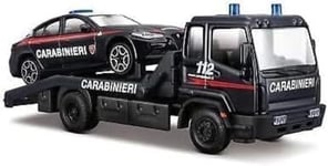 Burago 18-31424 CARRO Outils CARABINIERI avec Alfa Romeo Giulia CARABINIERI - Echelle 1:43 - Maquette ijn Metal