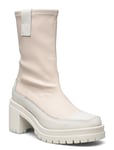 Biafanny Chunky Boot Shoes Boots Ankle Boots Ankle Boots With Heel Cream Bianco