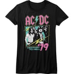 Ladies Neon Highway To Hell Acdc Shirt