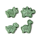 IBILI 692600 Lot de 4 emporte-pièces en plastique Motif dinosaure