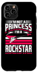 Coque pour iPhone 11 Pro Je ne suis pas une princesse, je suis une rockstar, guitariste Rock n Roll