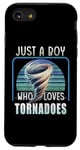 Coque pour iPhone SE (2020) / 7 / 8 Storm Chaser Just A Boy Who Loves Tornado Retro 80s Weather