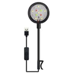 Liten Aquarium Fish Bowl LED-lampa med USB gränssnitt Clip on för växt sötvattensakvarium Vattengräs Fish Tank Lampor Black