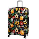 it luggage Sheen 31" Hardside Checked 8 Wheel Expandable Spinner, Black Bees - Repeat, 32", Sheen 31" Hardside Checked 8 Wheel Expandable Spinner Luggage