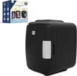 CUQOO 4L Portable Mini Fridge in Black – Luxury Mini Fridge for Bedrooms, Cars,