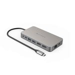 Targus DUEL HDMI 10-IN1 USB 3.2 Gen 1 (3.1 Gen 1) Type-C Stainless steel