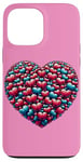 iPhone 13 Pro Max Cute Heart with Flowers and Hearts for Valentine's Day Case