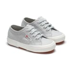 Superga Childrens Unisex Childrens/Kids 2750 Jcot Leather Trainers (Grey Lilla/Avorio) - Size UK 1 Infant