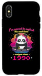 Coque pour iPhone X/XS Né en 1990 Anniversaire Fun Panda Gaming Unlock The Next Level