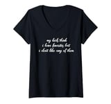 Womens My kids think I have favorites but i don't like any of them V-Neck T-Shirt