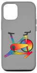 Coque pour iPhone 15 Illustration Rainbow Spin Bike