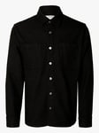 Selected Homme Boucle Check Overshirt Long Sleeve - Herre - Sort - S