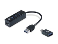 Conceptronic HUBBIES 4-Port USB 3.0 Hub with USB-C OTG Adapter