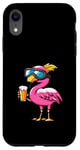 Coque pour iPhone XR Flamant rose amusant avec bière | BD Apres Ski