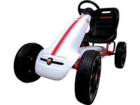 Abarth Gokart Vit, Hjul Av Eva-Skum, Handbroms, Licensierad