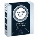 Mister Size condoms 69 mm width Large size Lubricated Wide Fit condoms Box 3