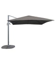 Parasol décentré carré gris anthracite 300x300 cm