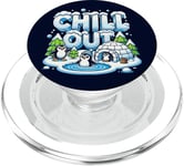 Antarctique Pingouin Lover Chill Out Cute Winter Pingouin Igloo PopSockets PopGrip pour MagSafe