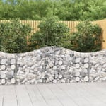 Maison Chic - Paniers à gabions arqués 3 pcs Mur en gabion Clôture de gabion 200x30x80/100 cm Fer galvanisé 36015