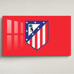 Licensed Décor Décoration murale en acrylique Atlético de Madrid Grand format 130 cm (l) x 80 cm (H) – Blason en couleur rouge