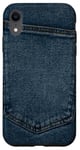 iPhone XR Cool Blue Jeans Denim Graphic Style With Cool Pocket Case