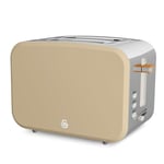 Swan Nordic 2 Slice Toaster with 6 Browning Levels, 900W, Oatmeal - ST14610OAT