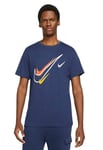 Nike Mens Court Swoosh Logo T Shirt in Navy Jersey - Size X-Large