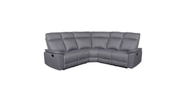 Canapé d'angle relax manuel 5 places HARPER coloris gris