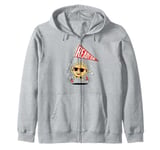 Ready To Die Funny Retro Cartoon Sun Sarcasm Retro Zip Hoodie