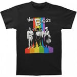 The B-52´s Unisex Adult Rainbow Striped Cotton T-Shirt - M