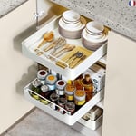 PUWOWYE Tiroir Coulissant Cuisine, Etagere Rangement Cuisine Telescopique pour