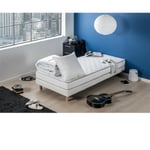 Deko Dream - Pack Star Matelas 90x190 + Couette 140x200 + Oreiller 60x60 - Mousse - 16 cm - Ferme