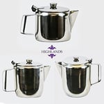 Stainless Steel Catering Cafe Teapot Infuser Herbal Leaf Cup Stump Spout Life English Traditional Yorkshire Tea 2 Cup 3 Cup 4 Cup 6 Cup 8 Cup 12 Cup