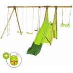 Balançoire en bois 2,30 m Topwood vaki - 8 enfants