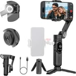 3-axis Professional Phone Gimbal Stabilizer for iPhone 16/15 Pro Android w/Face