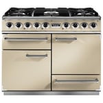 Falcon F1092DXDFCR/CM 1092 Deluxe Dual Fuel Range Cooker In Cream and Chrome