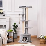 PawHut Cat Tree D30-355 1500 x 550 x 550 mm Grey